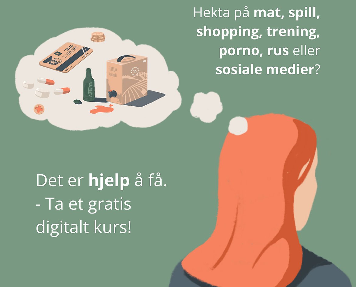 Jente som tenker på det som hun er avhengig av